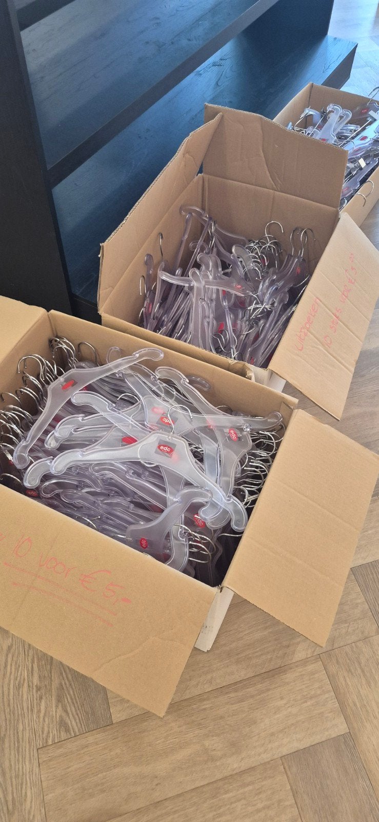 Kledinghangers Transparant met Clip - Grote Partij, Ophalen of Verzenden
