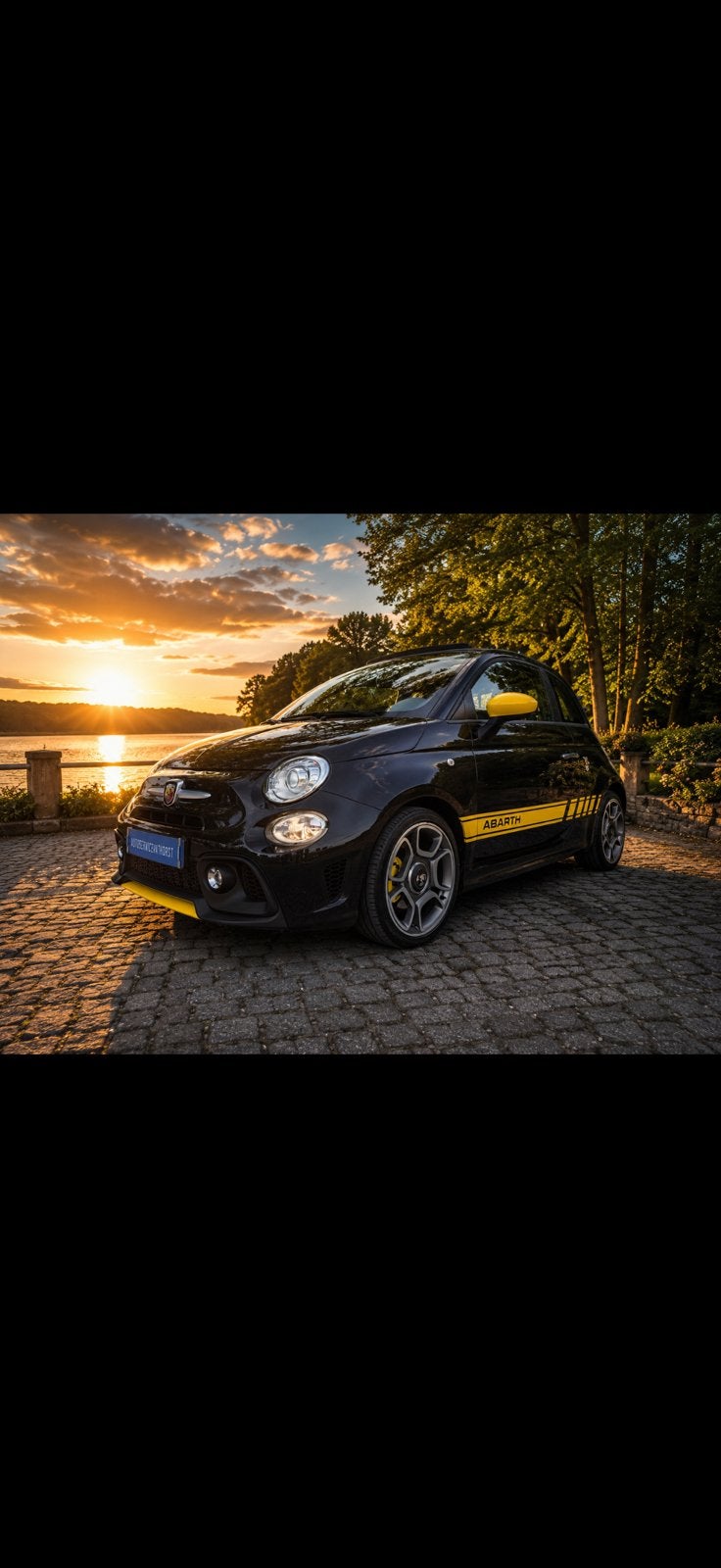 Fiat 500 1.4 T-jet Abarth 595 107KW 2021 Zwart, Auto's, Voorwielaandrijving, 145 pk, 4 cilinders, 4 stoelen