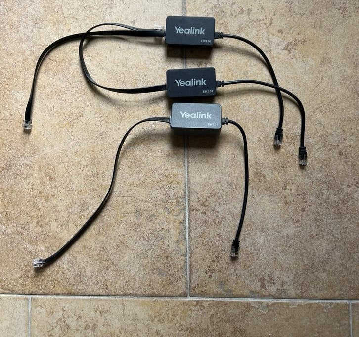 Yealink EHS36 Elektronische Hoornschakelaar (3 stuks), Ophalen of Verzenden, Gebruikt