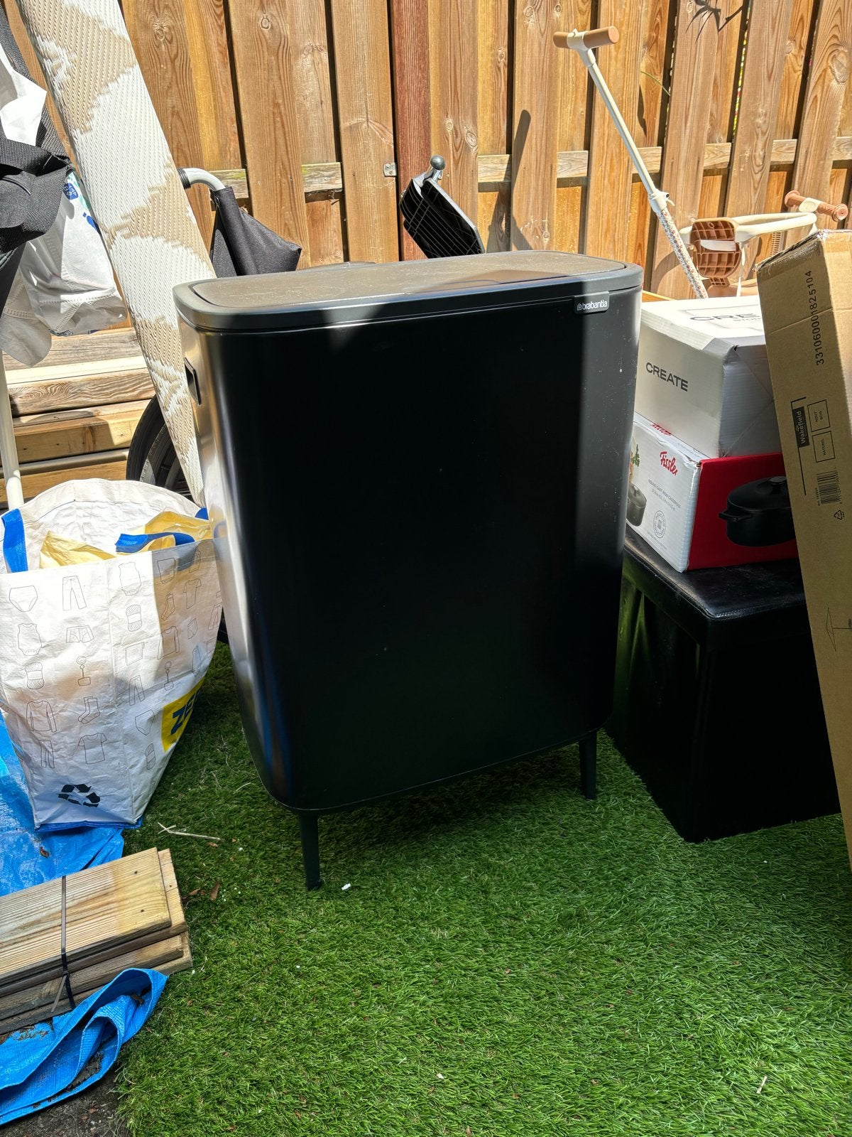 Brabantia Bo Touch Bin Prullenbak 60L - Matt Black, 40 liter of meer, Ophalen of Verzenden, Zo goed als nieuw, Metaal
