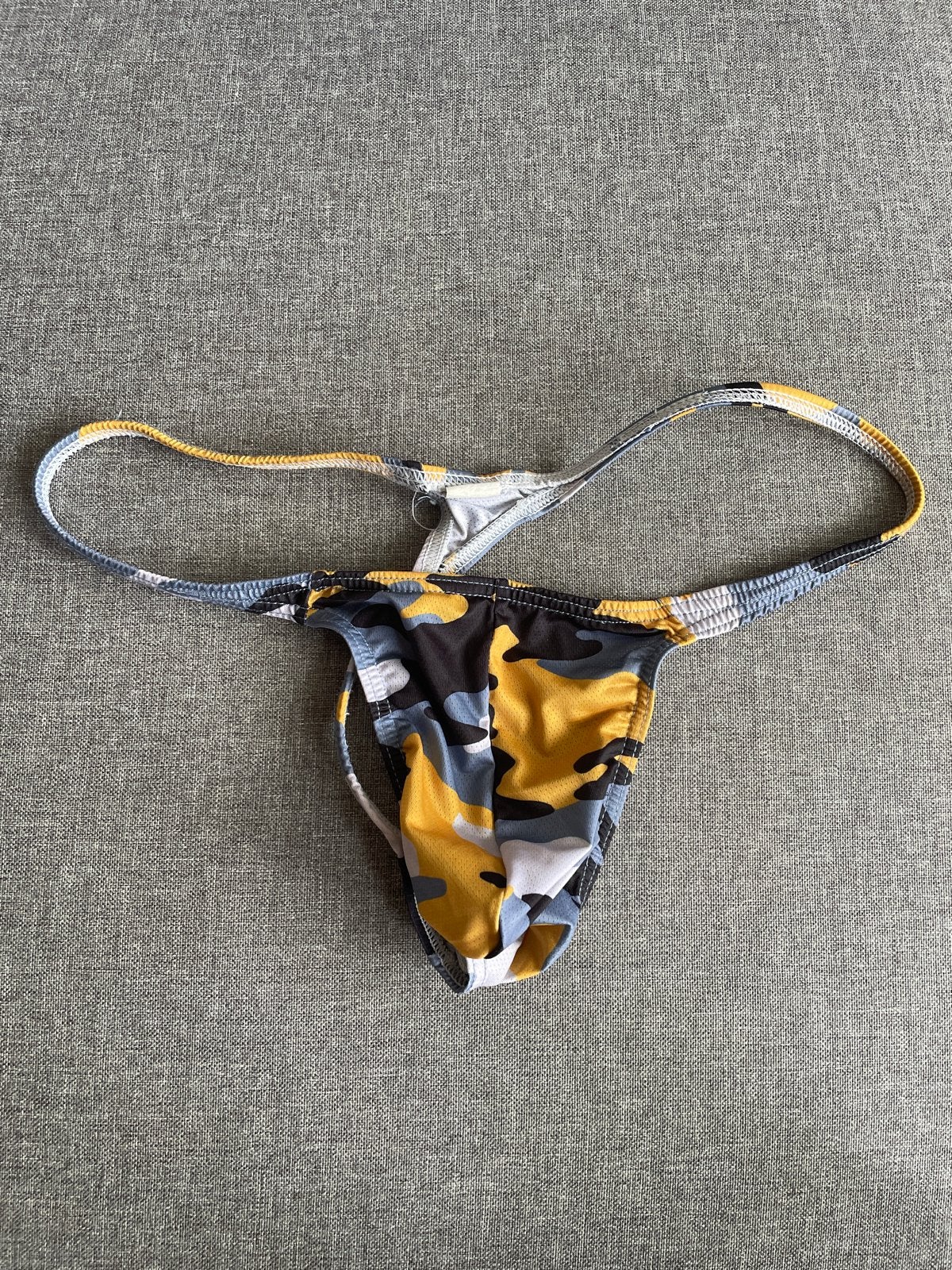 Herenstrig camouflage print - Verschillende kleuren - M, Kleding | Heren, Ondergoed, Slip, Geel, Verzenden