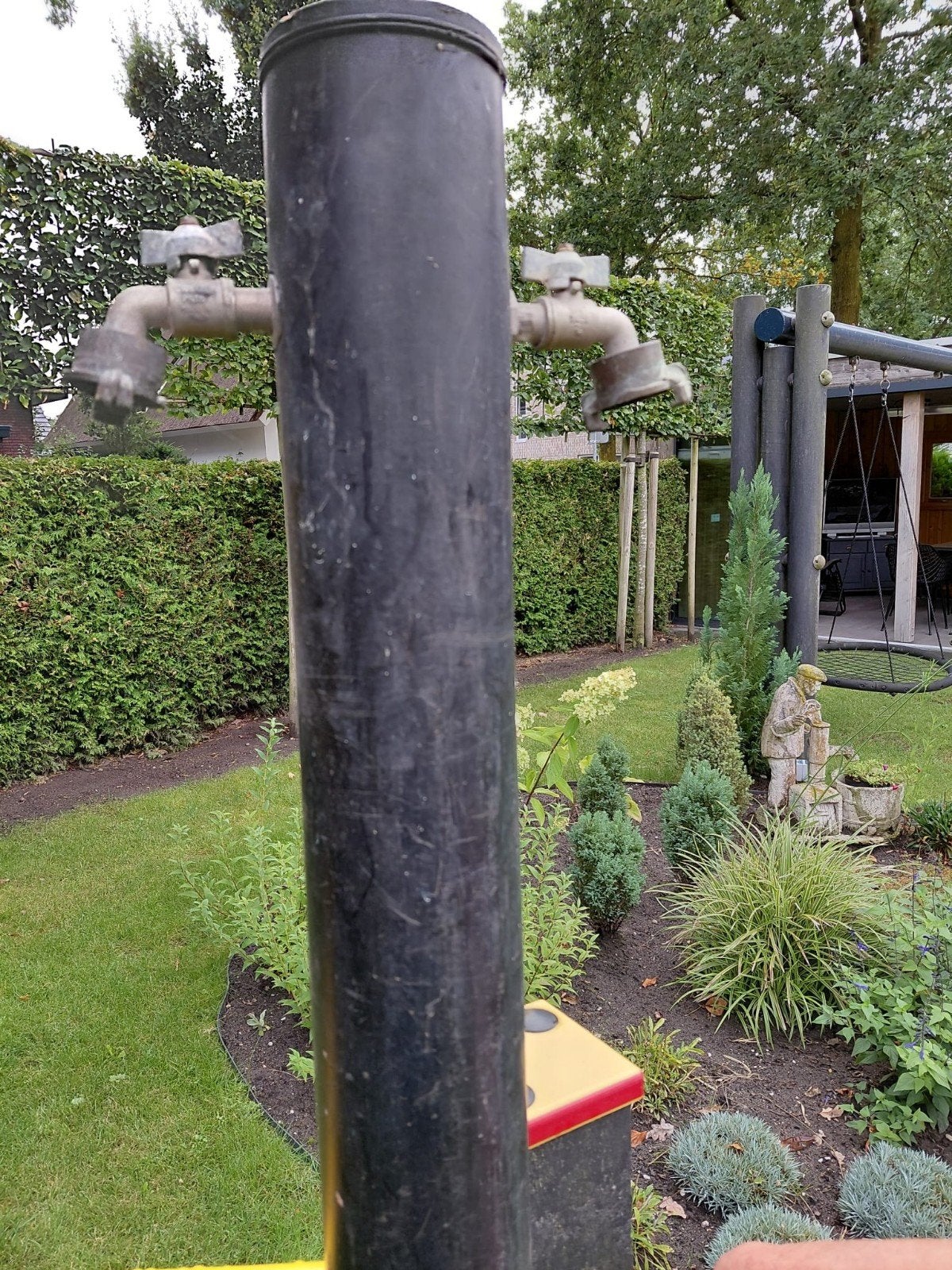 Buitenwaterkraan met twee aansluitingen, Tuin en Terras, Buitenkranen, Ophalen, Gebruikt
