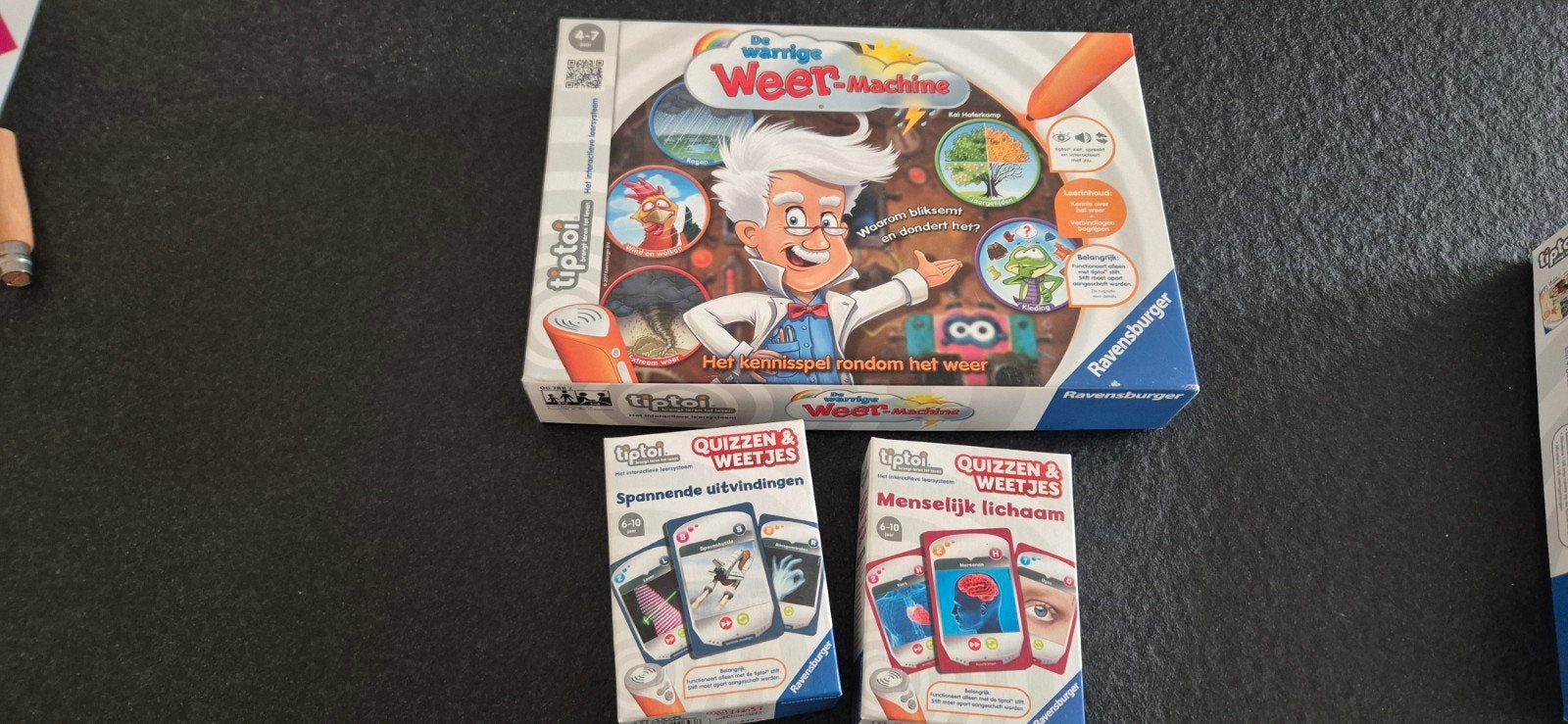 Tiptoi starterset De Warrige Weer-Machine + 2 quizzen, Ophalen, Zo goed als nieuw, Ravensburger