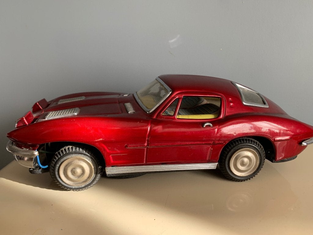 CHINA TIN CORVETTE BATTERY OPERATED ME-084, Hobby en Vrije tijd, Ophalen of Verzenden, Gebruikt, Auto, Overige merken