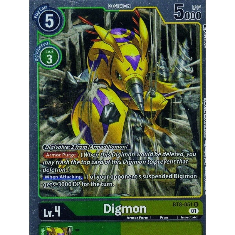 DigiMon TCG Digmon Foil R, Ophalen of Verzenden, Nieuw, Losse kaart, Foil