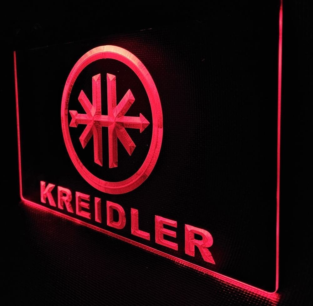 Kreidler logo rood led reclame ledlamp wanddeco deco lamp, Ophalen of Verzenden, Nieuw, Auto's