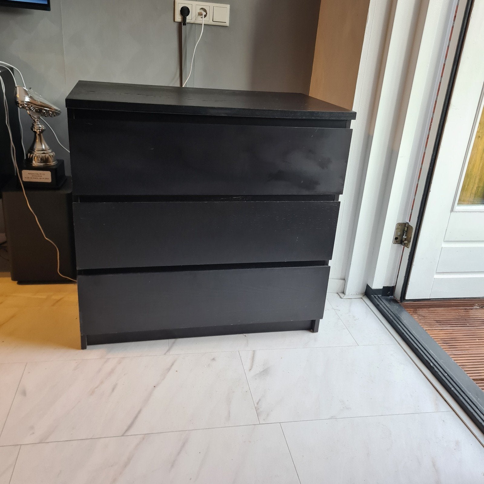 mooie ikea malm ladekast met 3 ruime lades, Ophalen, 50 tot 100 cm, Zo goed als nieuw, 3 of 4 laden