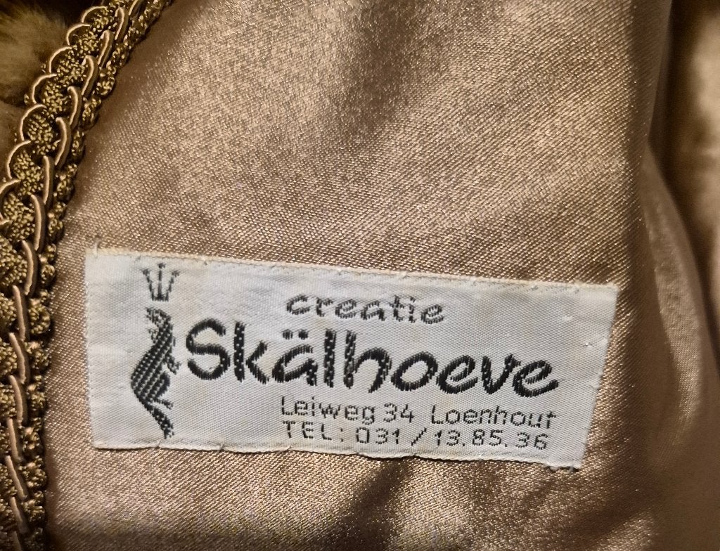 lange vintage nertsmantel bontjas, Kleding | Dames, Ophalen of Verzenden, Zo goed als nieuw, Maat 42/44 (L), Overige kleuren