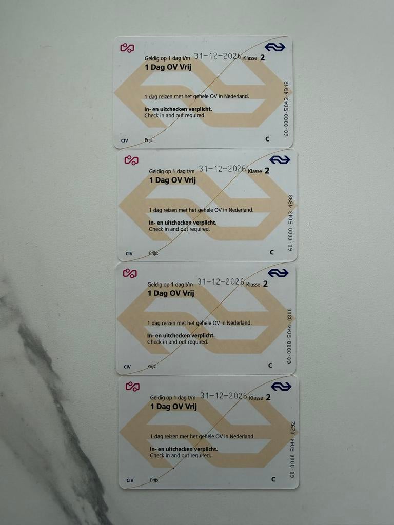 NS Dagkaart NL, Tickets en Kaartjes, Drie personen of meer, Trein, Algemeen kaartje