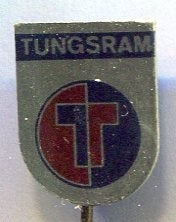 Tungsram Hongarije gloeilampen blik speldje ( L_137), Verzamelen, Ophalen of Verzenden, Zo goed als nieuw, Merk, Speldje of Pin
