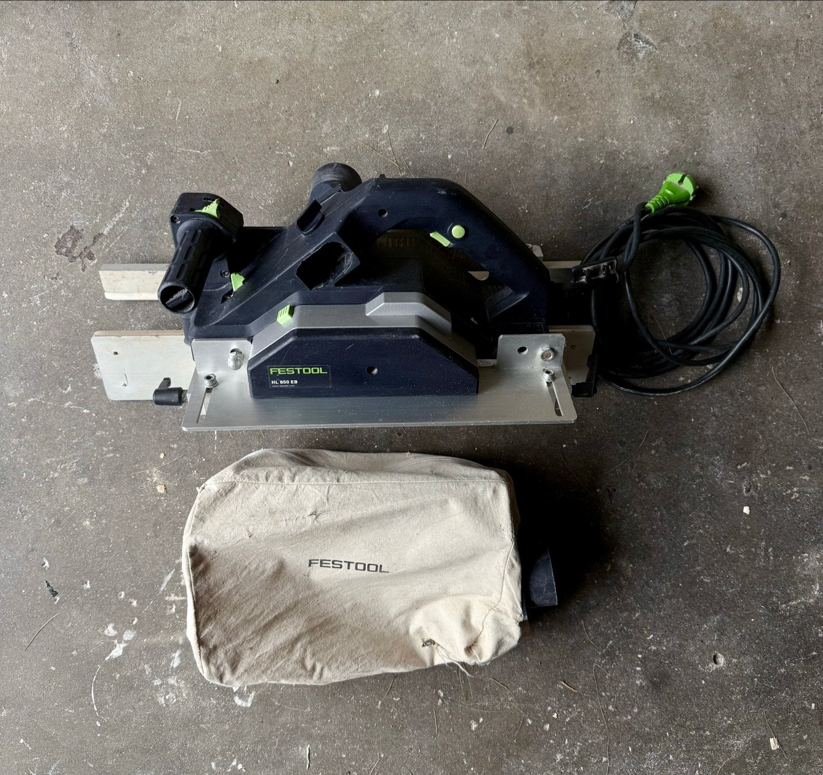 Festool HL 850 EB schaaf met HMB geleider, Ophalen of Verzenden, Gebruikt
