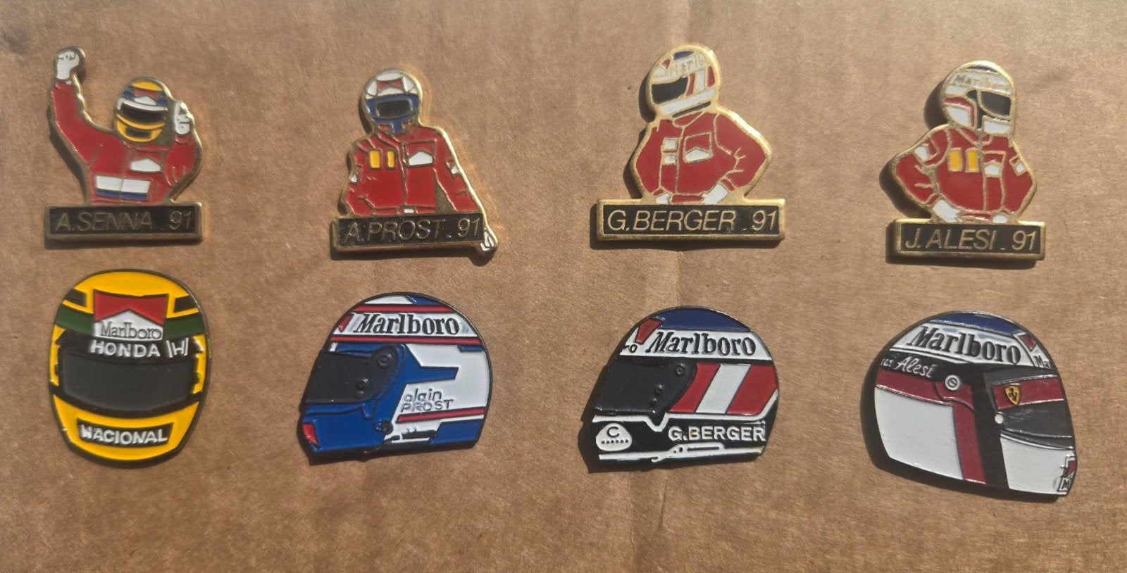 Vintage F1 Marlboro Racing Complete Pin Set (Senna, 1991), Ophalen of Verzenden, Zo goed als nieuw, Sport, Speldje of Pin