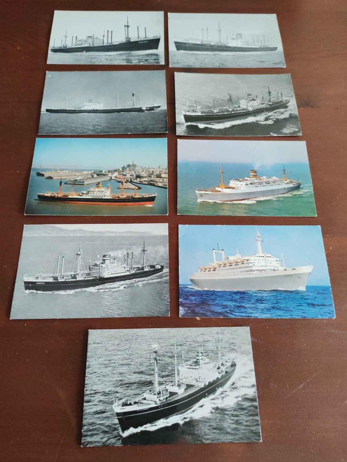 9 Oude Ansichtkaarten Schepen Holland America Lijn, Ophalen of Verzenden, Kaart, Foto of Prent