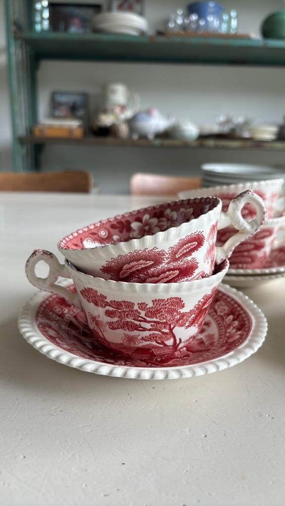 6x kop en schotel Copeland Spode’s Tower, Antiek en Kunst, Ophalen of Verzenden