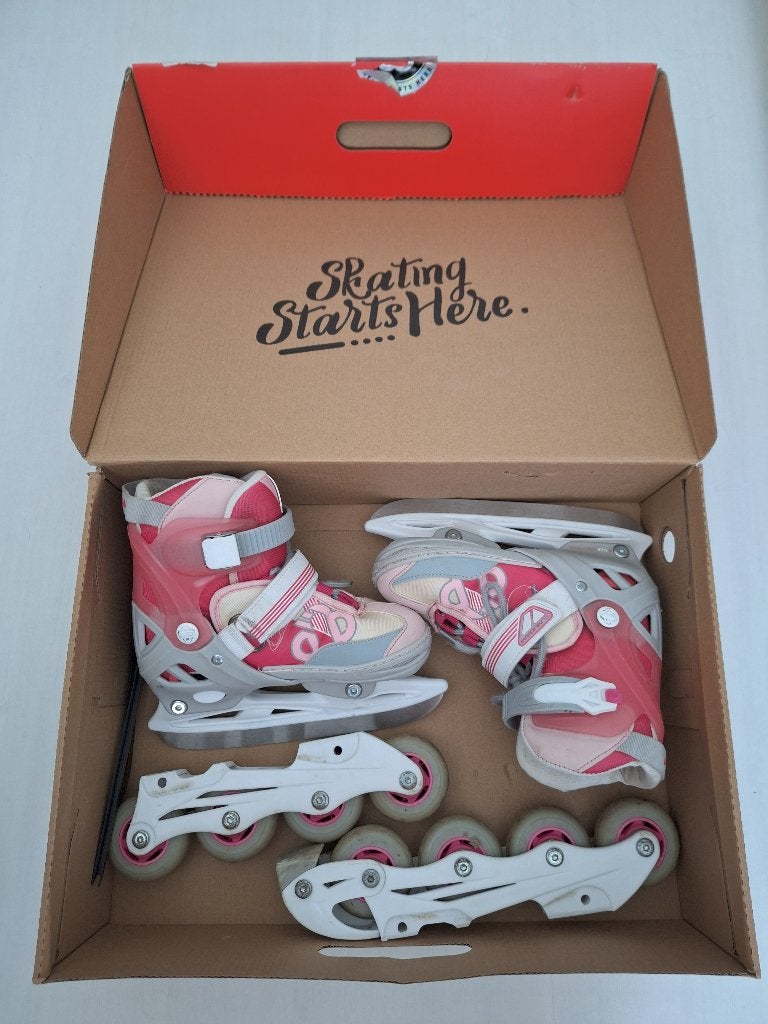 Nijdam Bold Berry Combo mt 29-32 (inline/ice skate combo), Ophalen, Kinderen, Verstelbaar, Gebruikt