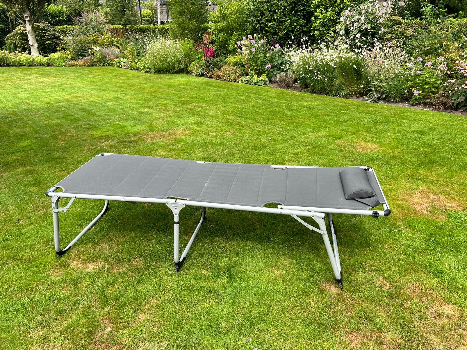Ligbed, Tuin en Terras, Ophalen, Zo goed als nieuw, Aluminium