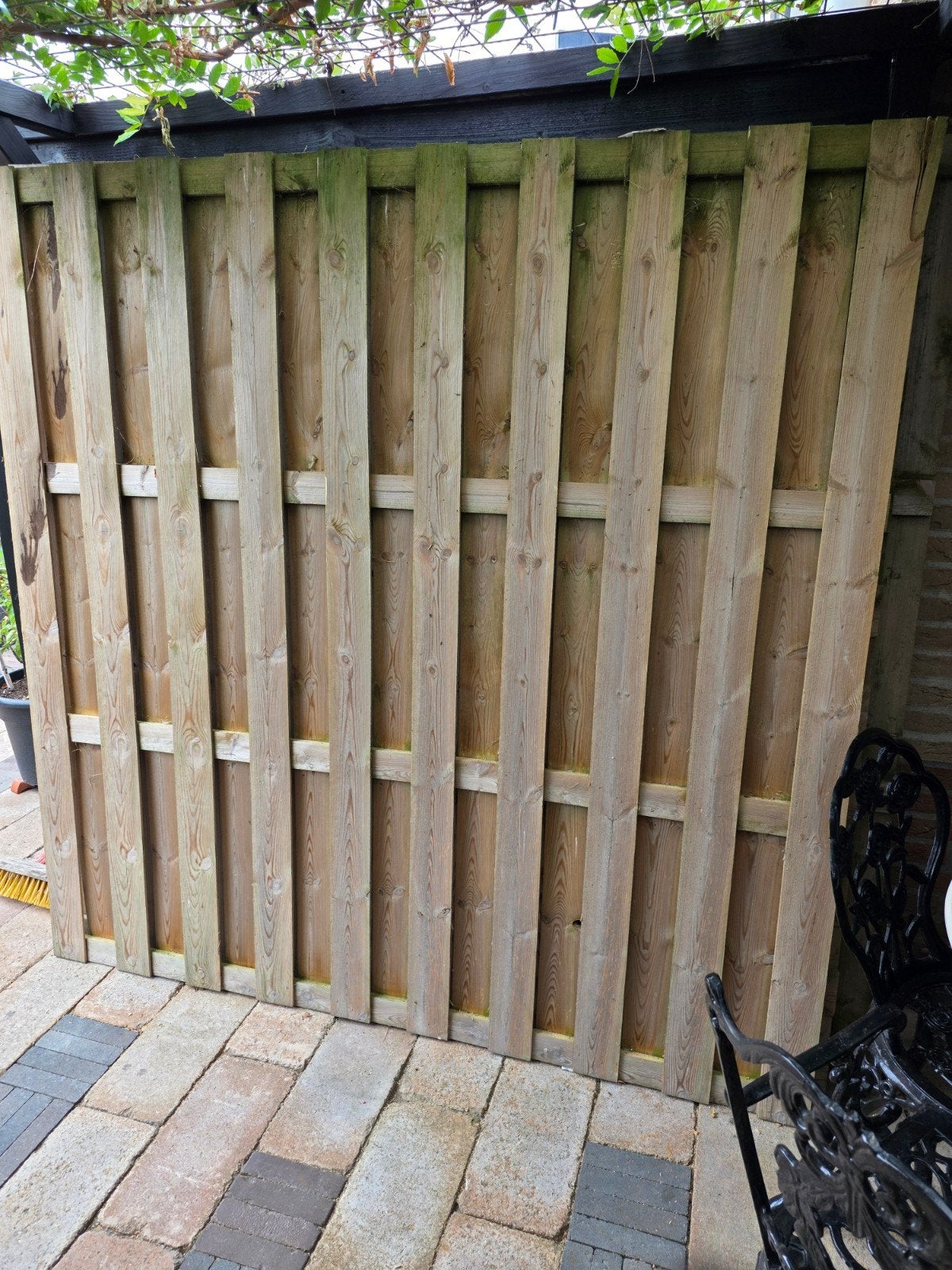 4 stuks schuttingdelen 180x180, Tuin en Terras, Schuttingen, Ophalen, Hout, Minder dan 3 meter, 1 tot 2 meter