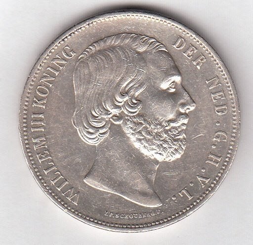 Willem III - 2 1/2 gulden 1866 Prachtig -Sch.592, Postzegels en Munten, Munten | Nederland, Verzenden, Koning Willem III, 2½ gulden