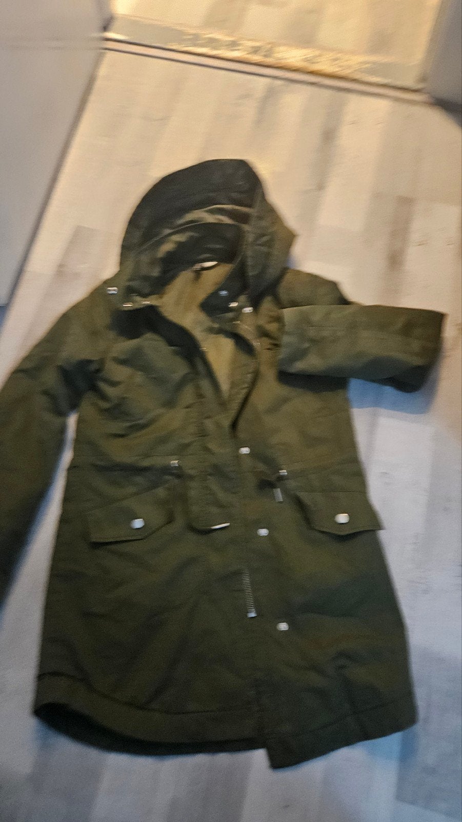 H&M Groene Parka Jas - Maat S, H&M, Ophalen of Verzenden, Maat 36 (S), Gedragen