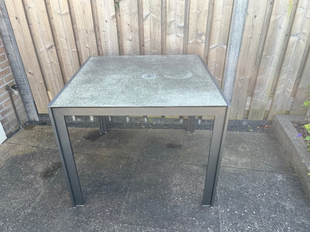 Tuintafel, Tuin en Terras, Ophalen, Gebruikt, Vierkant, Aluminium