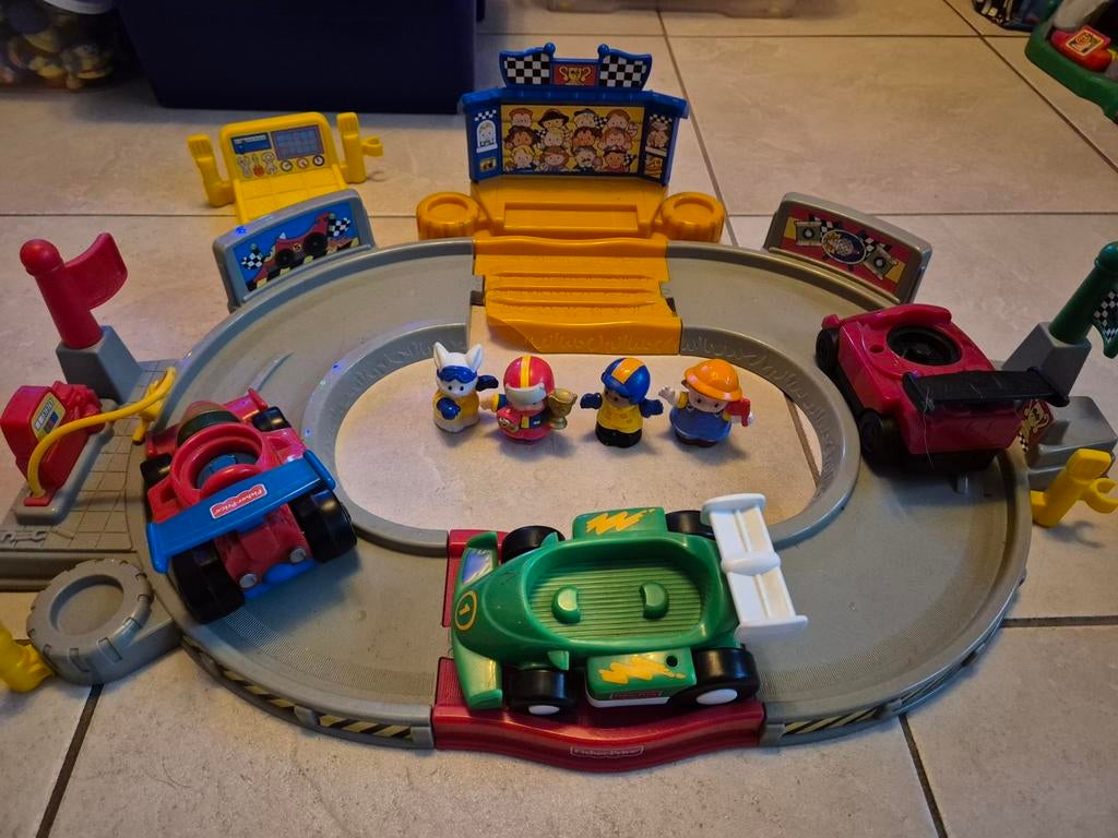 Little people racebaan met raceauto's, Ophalen of Verzenden