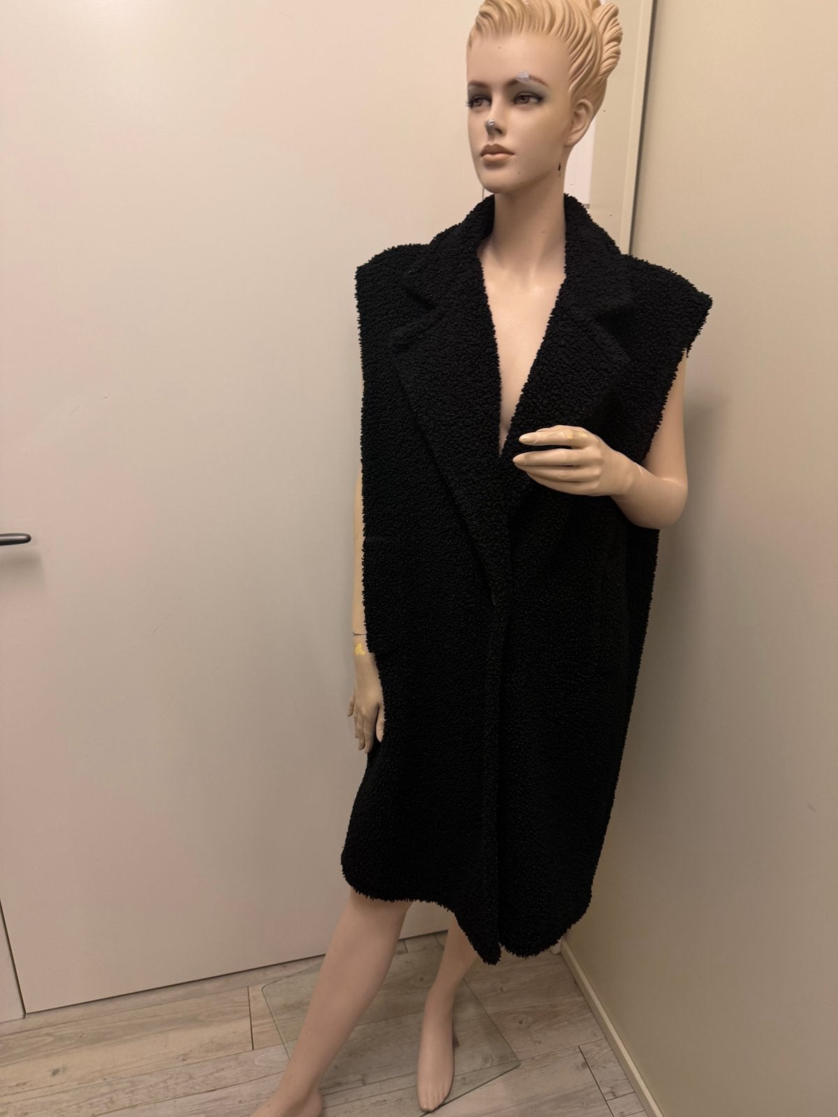 Zwart teddy vest XL, Ophalen of Verzenden, Gedragen, Maat 46/48 (XL) of groter, Zwart