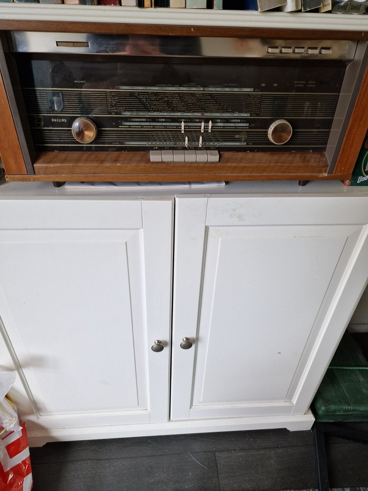 Vintage Philips Radio - Houten Behuizing, Ophalen, Gebruikt, Radio