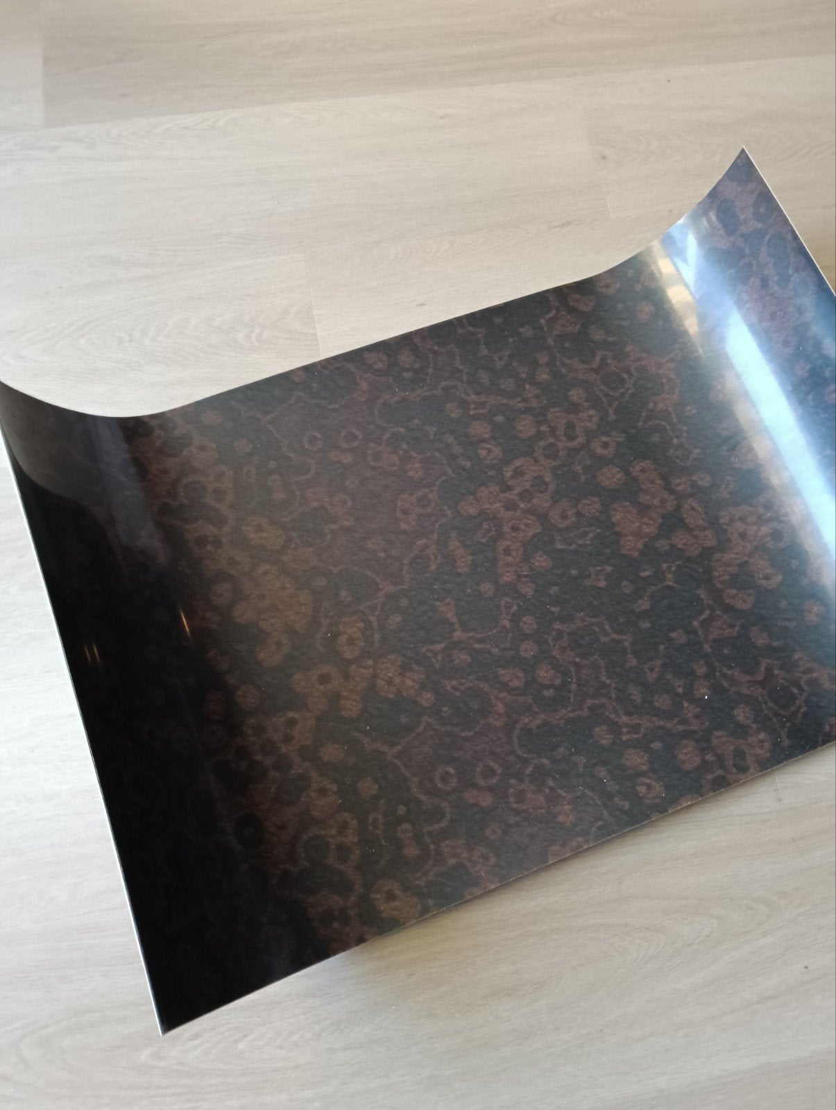 Zelfklevend Spatscherm Keuken - Donkerbruin Marmerlook, Huis en Inrichting, Ophalen, Overige typen, Kunststof, Nieuw
