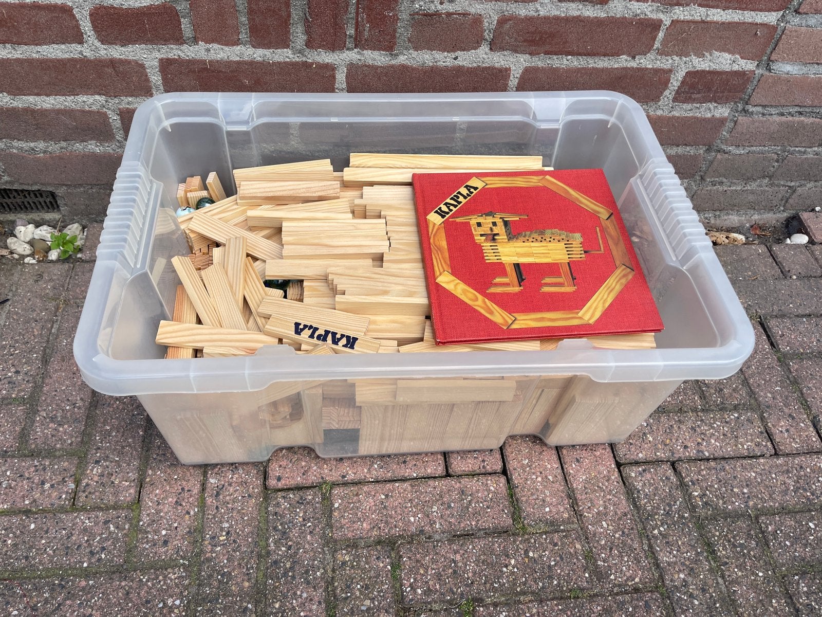 2 dozen kapla (400 blokjes) plus knikkerbaan, Ophalen of Verzenden, Zo goed als nieuw