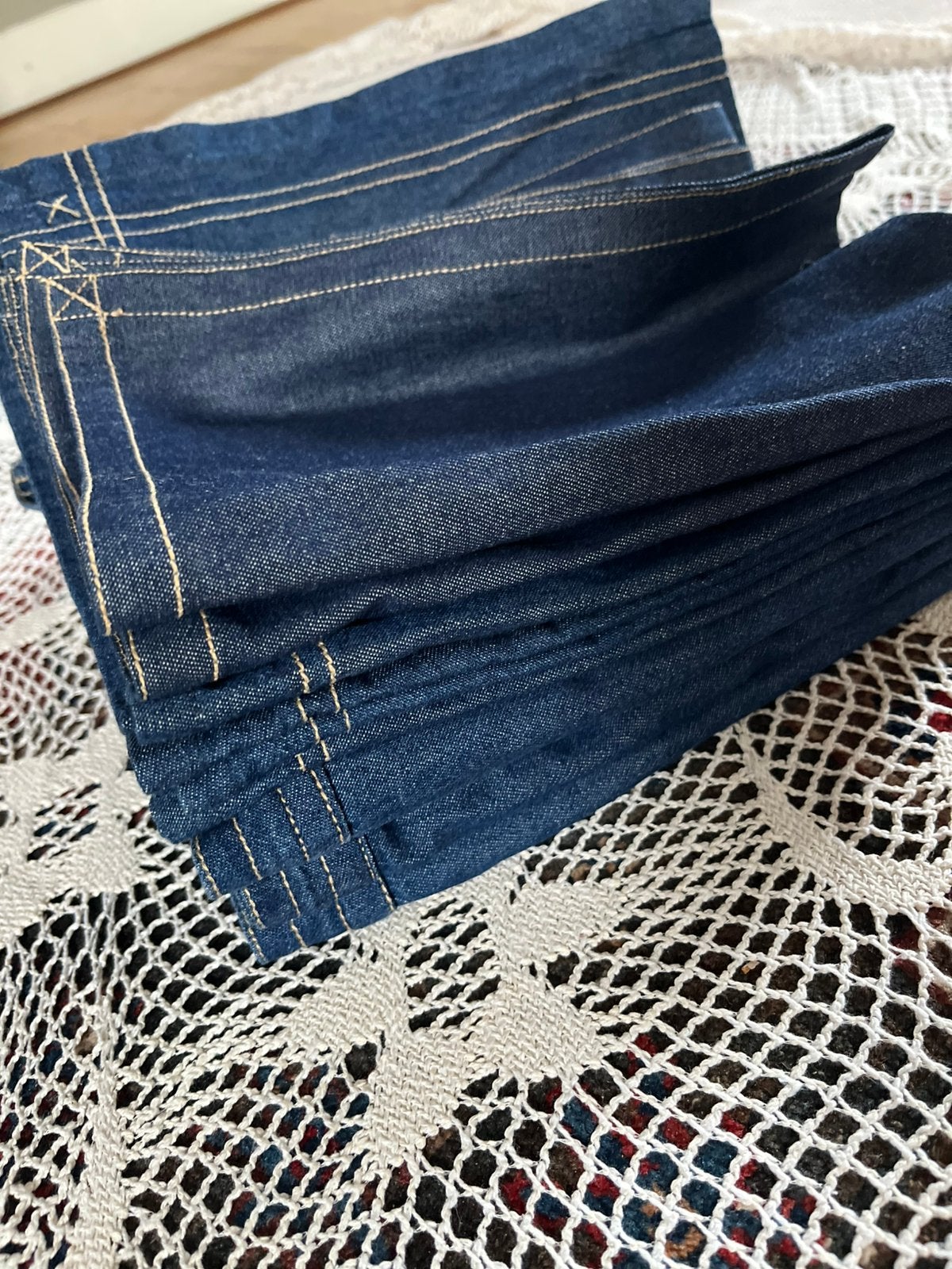 4 Denim Servetten & 4 Placemats. Villeroy & Boch., Ophalen of Verzenden, Zo goed als nieuw, Blauw