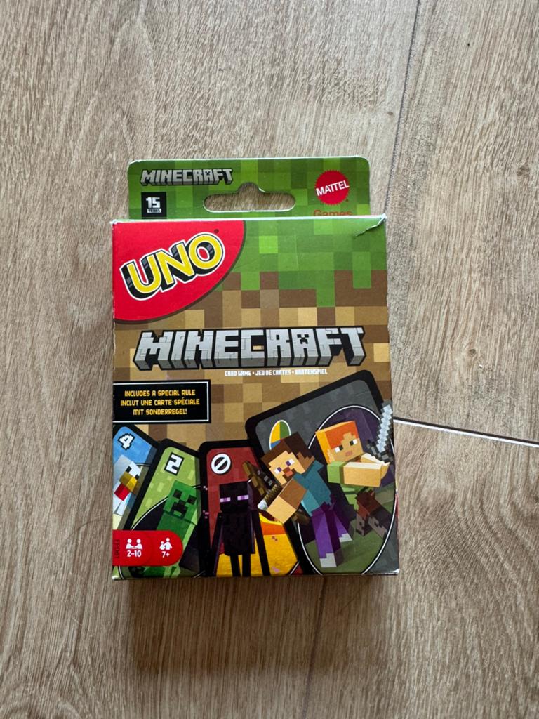 Uno - Minecraft editie - kaartspel, Vijf spelers of meer, Ophalen of Verzenden, Zo goed als nieuw