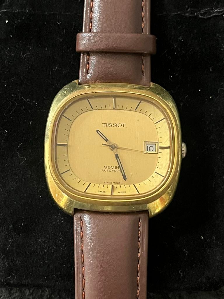 Tissot Seven Automatic Polshorloge vintage, Overige materialen, Met bandje, Tissot, Polshorloge