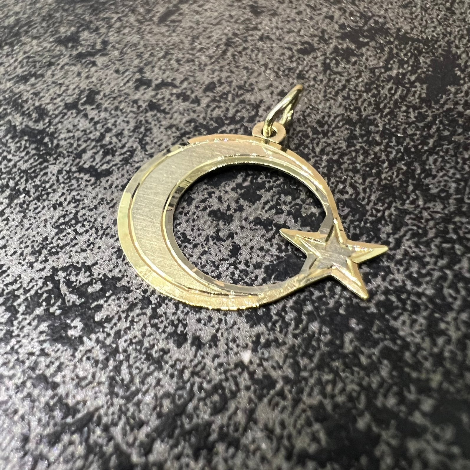 14 karaat gouden hanger Turkse vlag, Ophalen of Verzenden