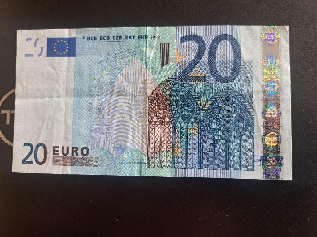 2002 Duitsland 20 euro oude serie Trichet printcode R001, Postzegels en Munten, Verzenden, Duitsland, 20 euro, Los biljet