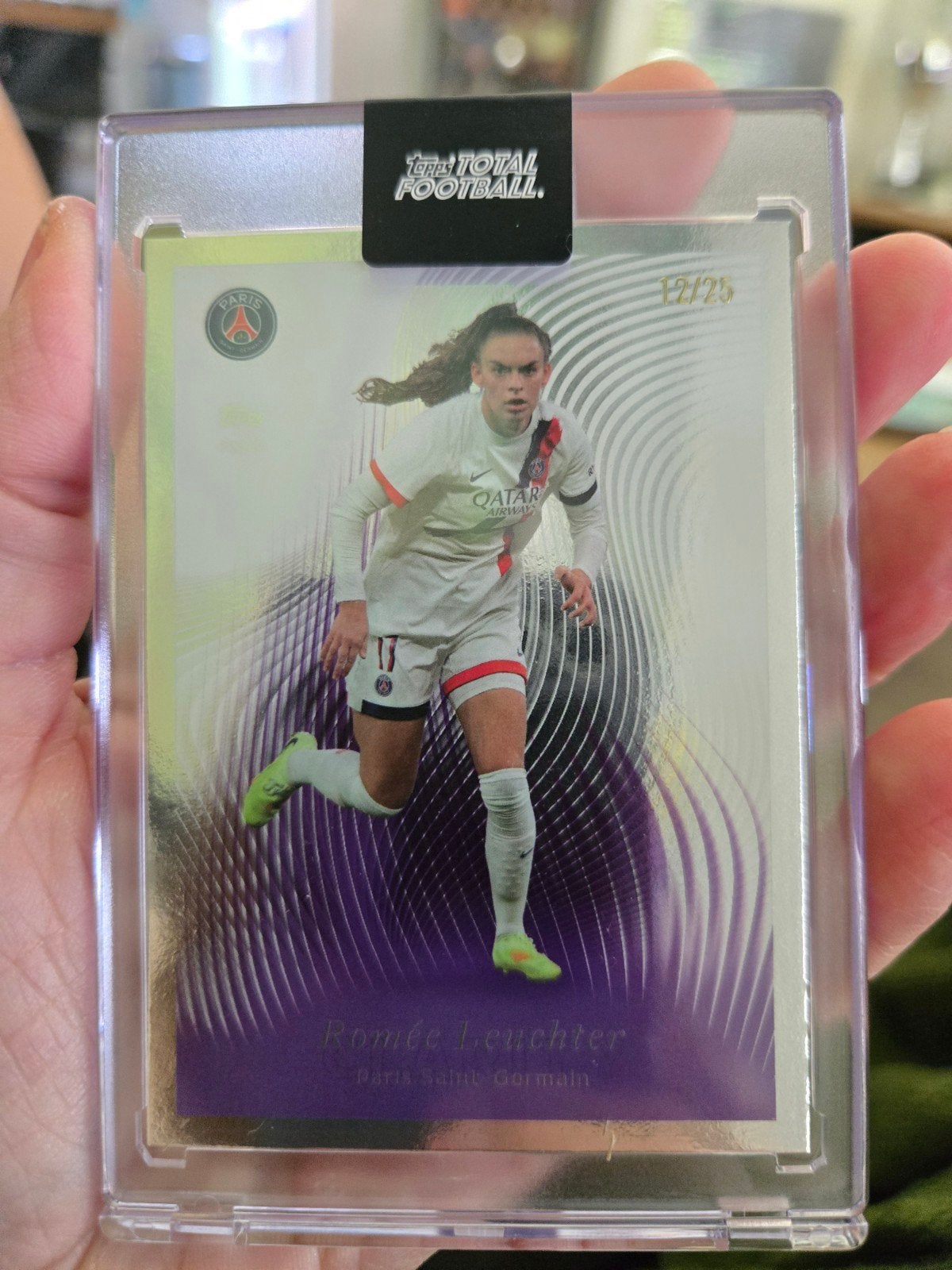 Romée Leuchter Topps Total Football /25 PSG Spelerskaart, Ophalen of Verzenden, Zo goed als nieuw, Buitenlandse clubs, Spelerskaart