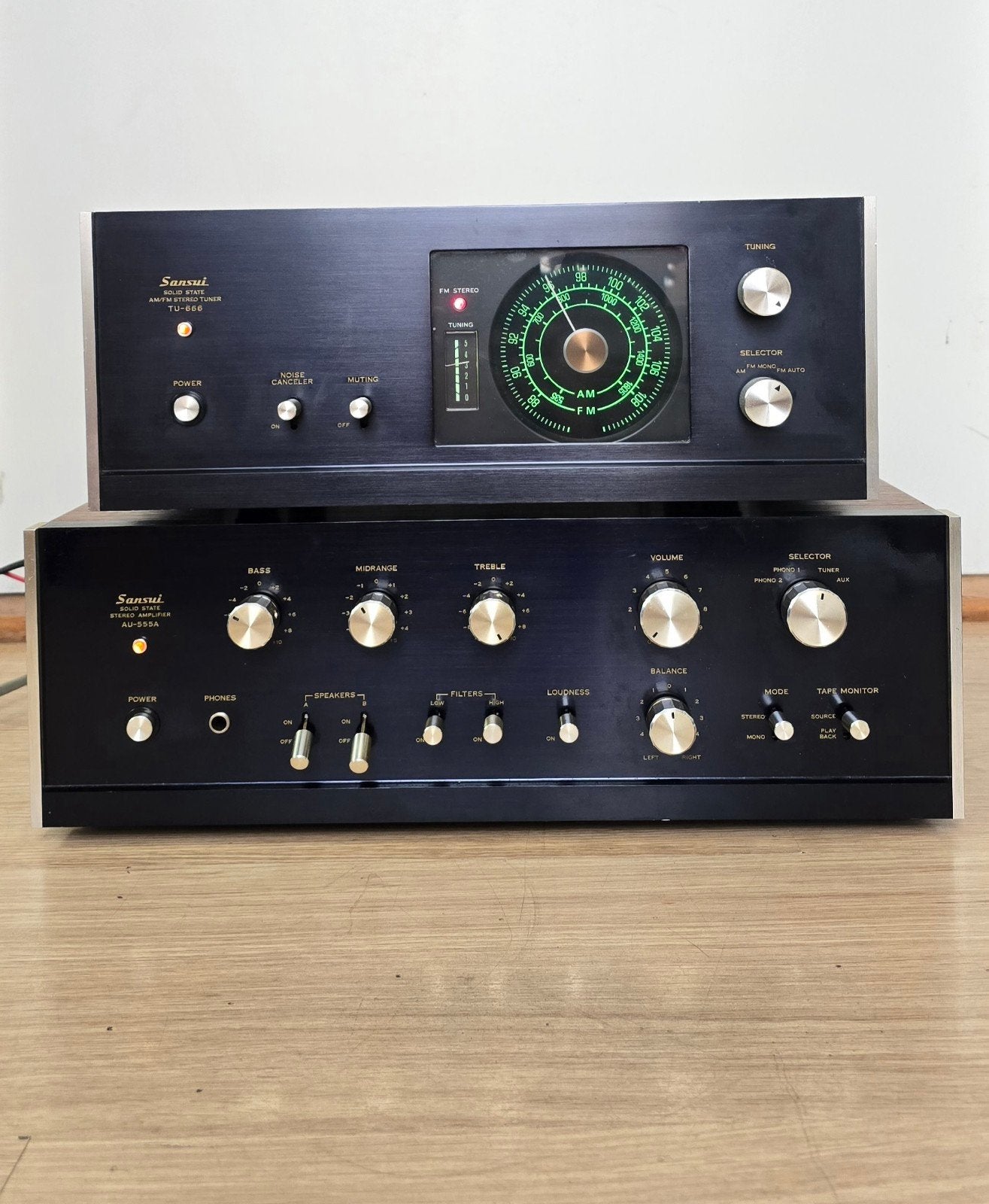 Sansui AU-555A Versterker & TU-666 Tuner Set, Ophalen of Verzenden, Zo goed als nieuw