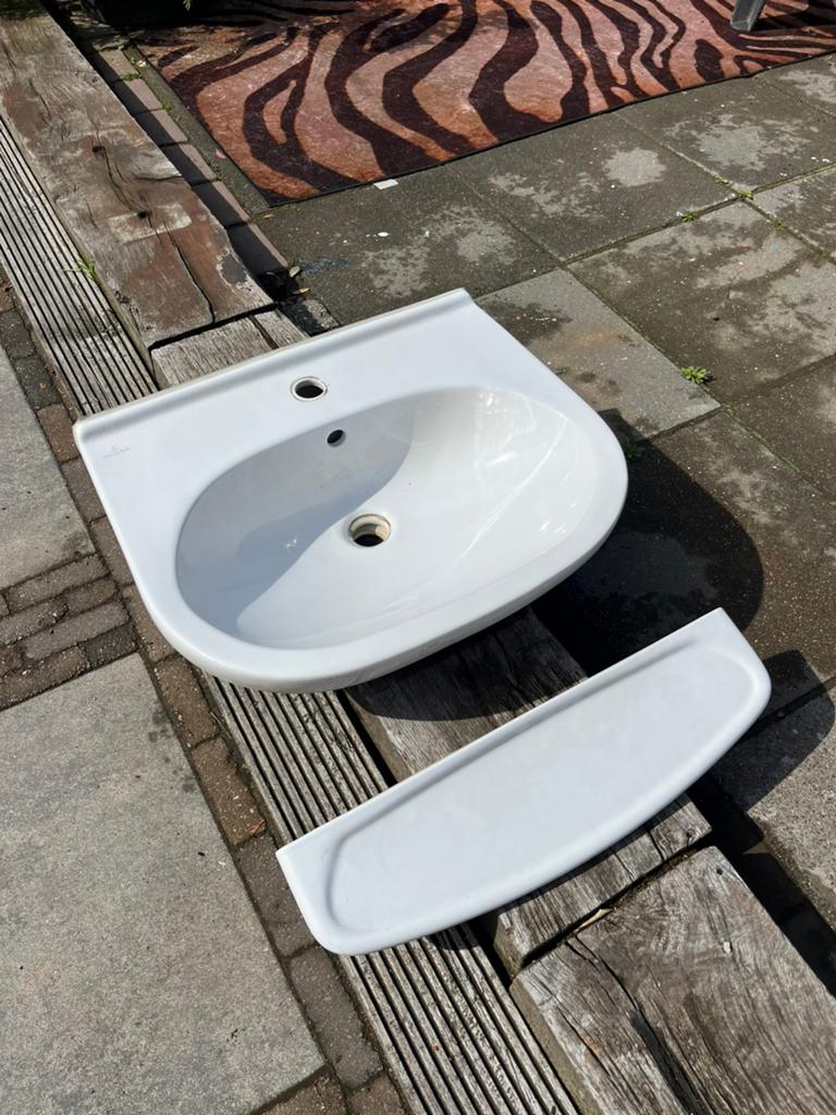 Villaroy & Boch wastafel + plateau, Ophalen of Verzenden, Zo goed als nieuw, Wastafel