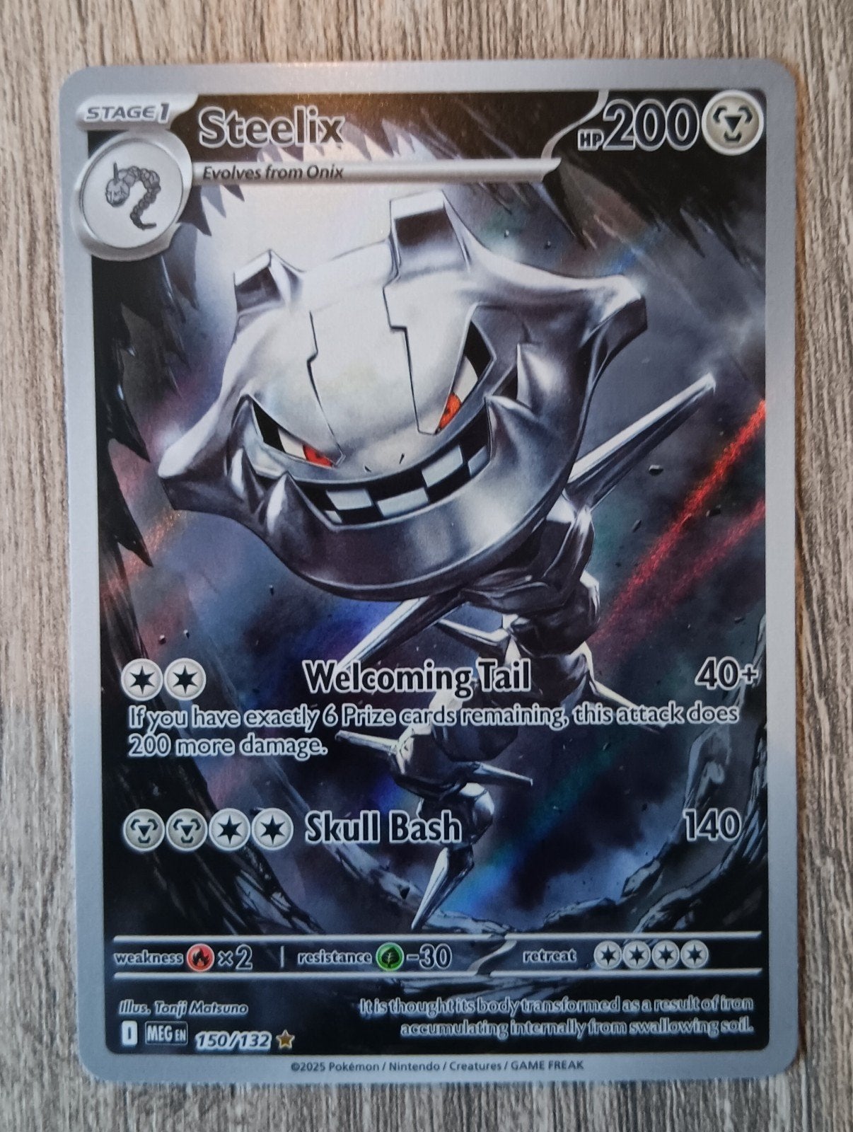 Steelix Mega Evolution, Hobby en Vrije tijd, Verzamelkaartspellen | Pokémon, Ophalen of Verzenden, Zo goed als nieuw, Losse kaart