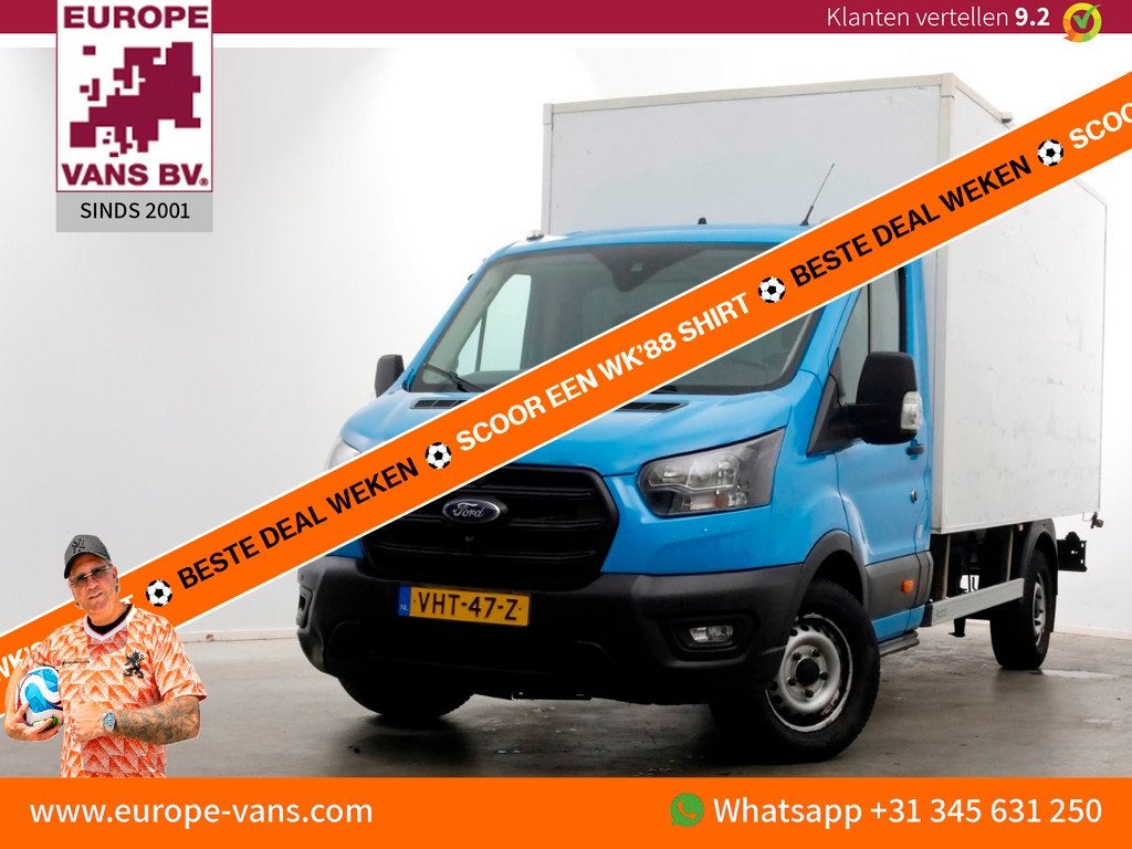 Ford Transit 350 2.0 TDCI 130pk E6 Bakwagen met achterdeuren, Voorwielaandrijving, 15 km/l, Euro 6, Blauw