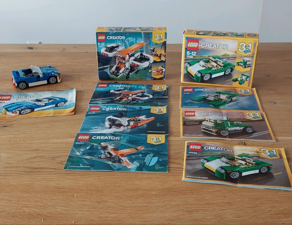 3x Lego Creator 3 in 1! 6913, 31056 en de 31071., Lego, Ophalen of Verzenden, Zo goed als nieuw, Compleet