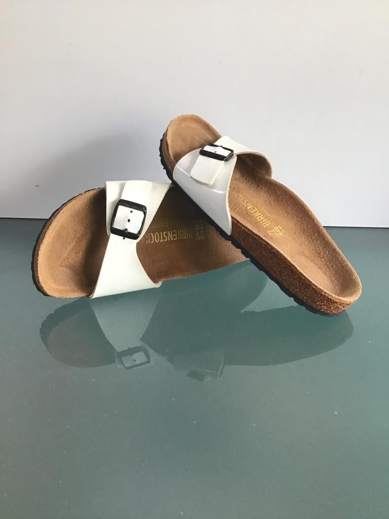Birkenstock 37 wit | Slippers | Gratis verzenden, Slippers, Verzenden, Wit, Zo goed als nieuw