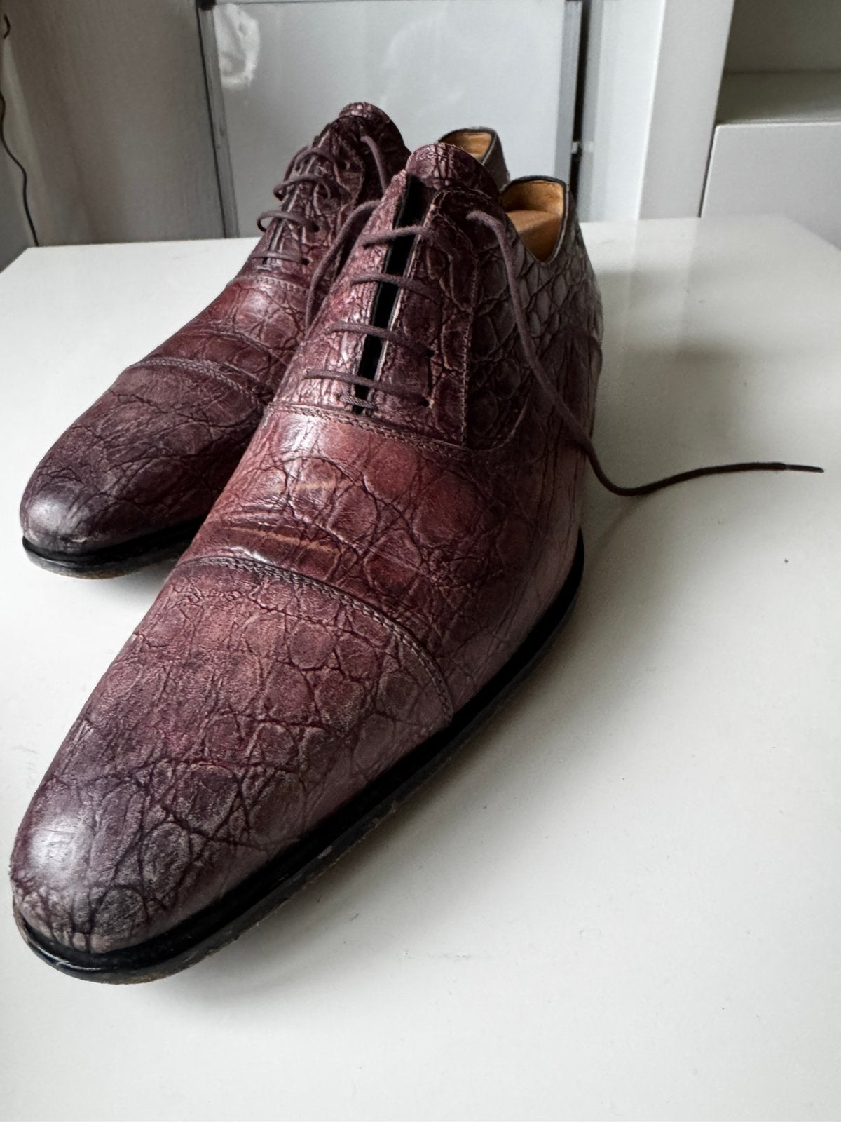 Schoenen van Greve, Gedragen, Veterschoenen, Verzenden, Blauw