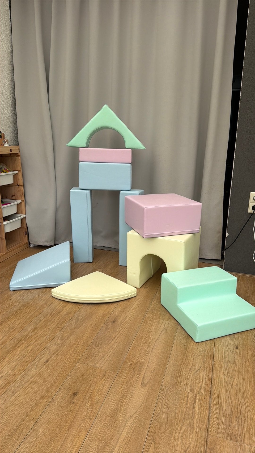 Iglu foam speelset - blokken Soft Play met glijbaan, Ophalen, Zo goed als nieuw