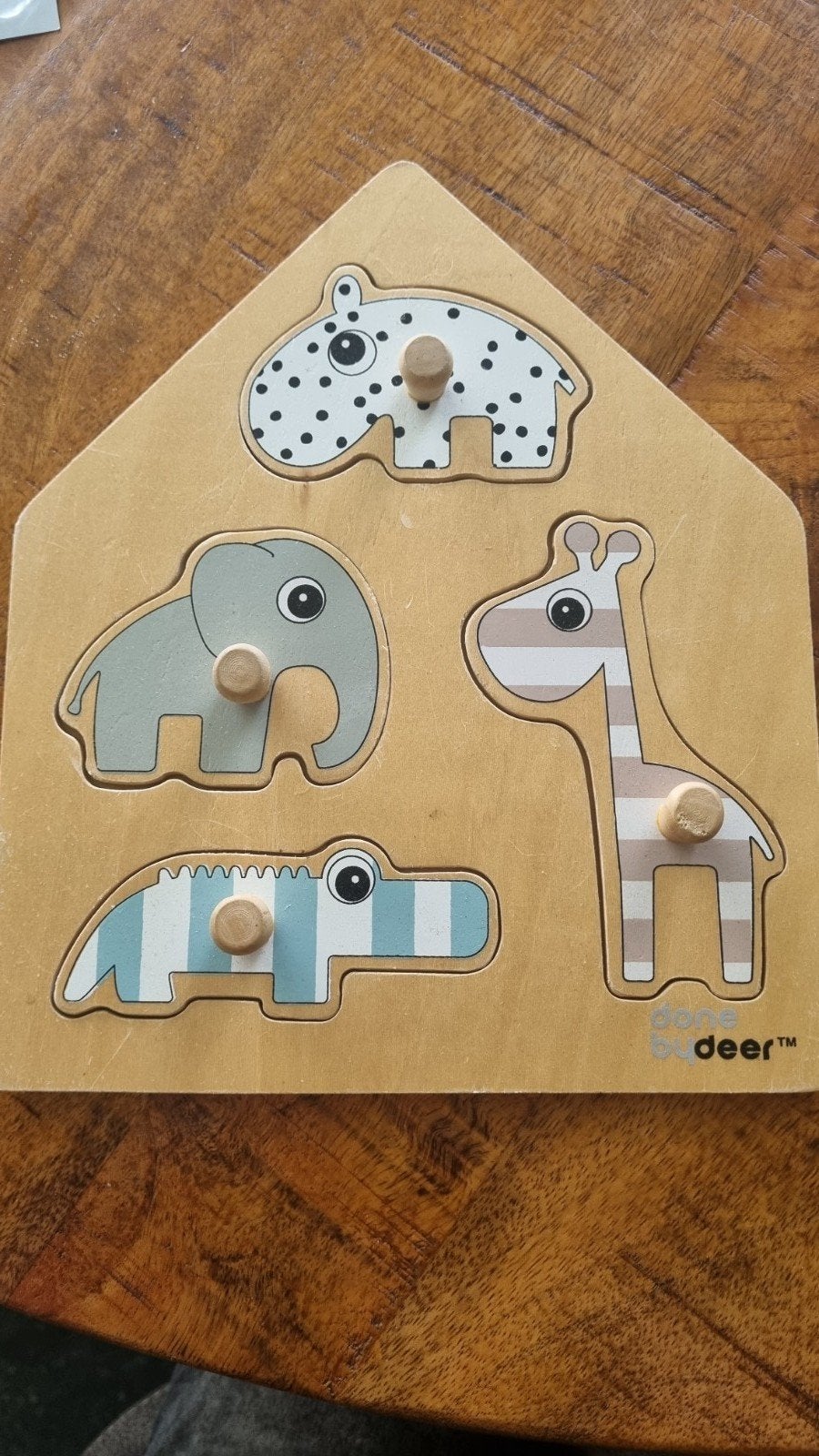 Done by Deer puzzel, Ophalen, Zo goed als nieuw, Van hout, Minder dan 10 stukjes