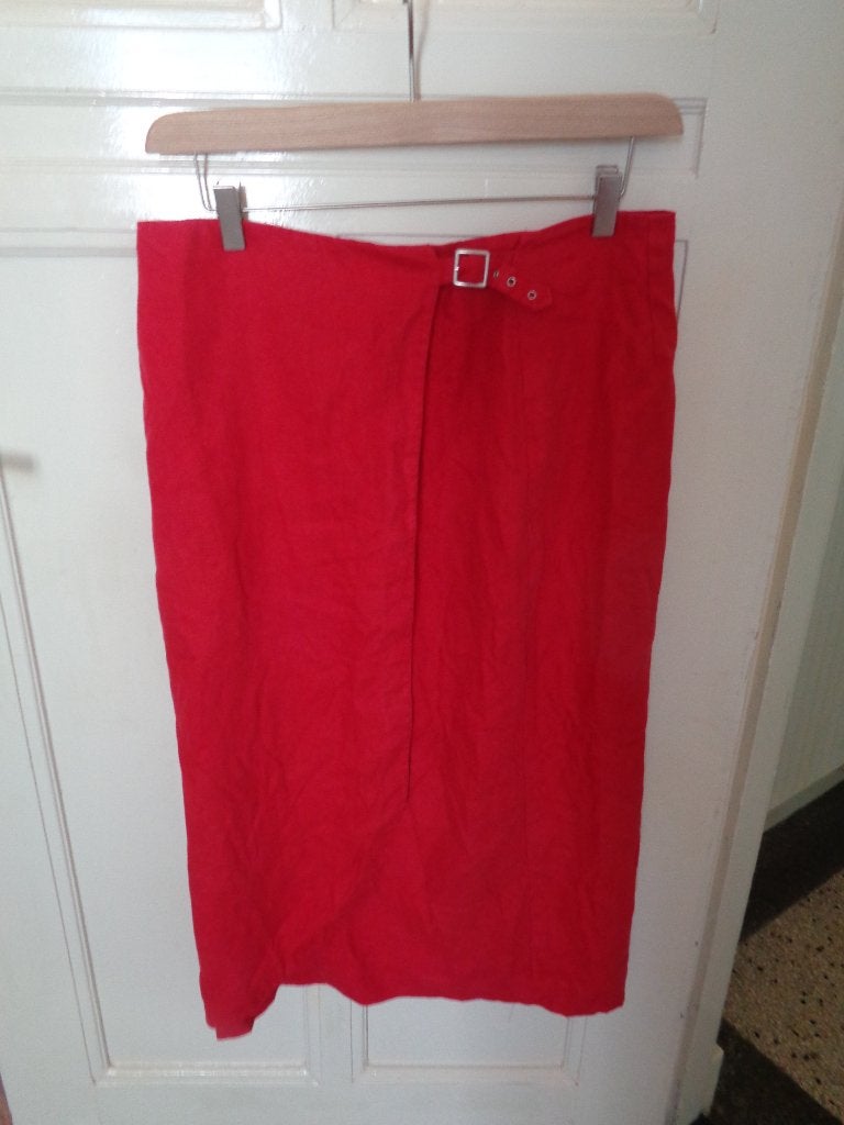 La Ligna linnen rok:mt 42, Kleding | Dames, Rokken, Maat 42/44 (L), Ophalen of Verzenden, Gedragen, La Ligna