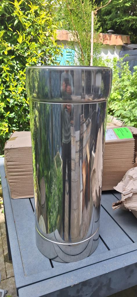 kachelpijp, dubbelwandige buis, schoorsteen 50 cm diam. 15cm, Ophalen, Inbouw, Hout, Nieuw
