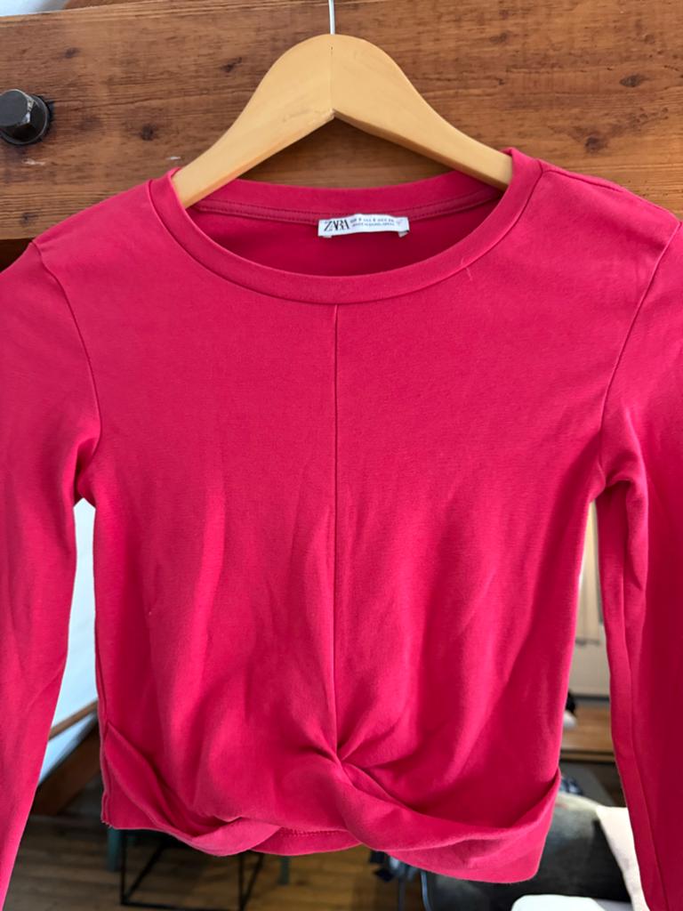 Zara top maat S, rood, niet gedragen, Nieuw, Ophalen of Verzenden, Lange mouw, Maat 36 (S)