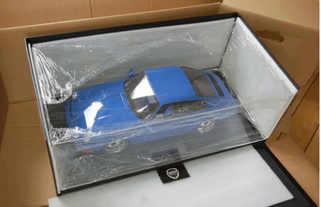 NIEUW!! 1:8 Minichamps Porsche 911 964 RS blue LTD 99 WRH, Ophalen, Nieuw, 1:5 t/m 1:8, Auto