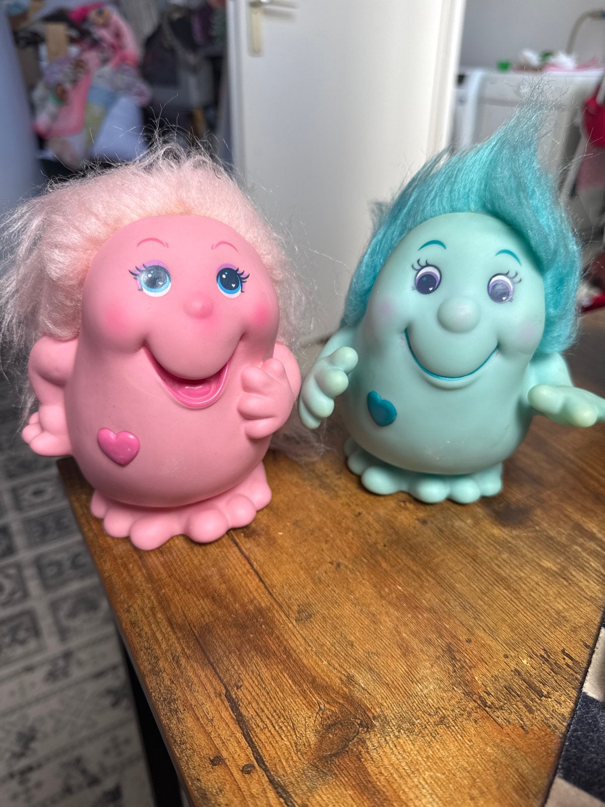 Troelie Woelie poppen - Roze en Blauw, Ophalen of Verzenden, Gebruikt, Jongen of Meisje
