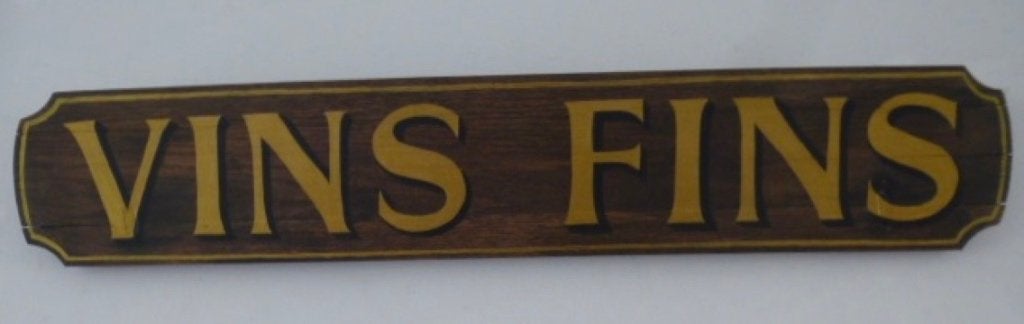 Hand geschilderd houten bord/Wine Tasting/Wijn proeverij, Huis en Inrichting, Vintage, 13 cm, Ophalen of Verzenden, B6